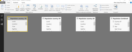 pantalla de visualizacion power bi